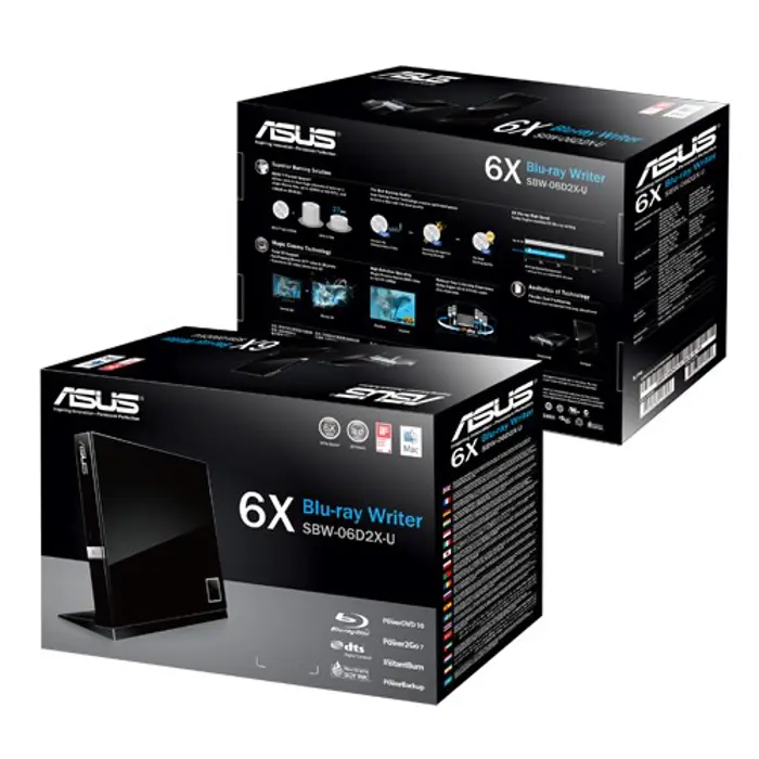 ASUS SBW-06D2X-U optical disc drive Blu-Ray DVD Combo Black