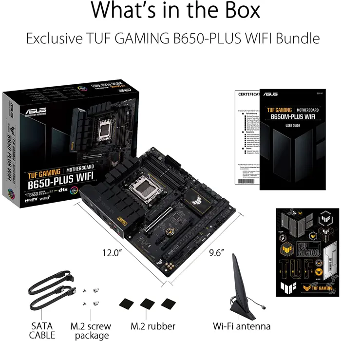 ASUS TUF GAMING B650-PLUS WIFI, Mainboard (black/light orange)