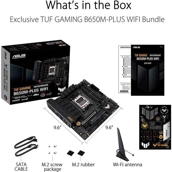 ASUS TUF GAMING B650M-PLUS WIFI, mainboard (black/light orange) - AM5
