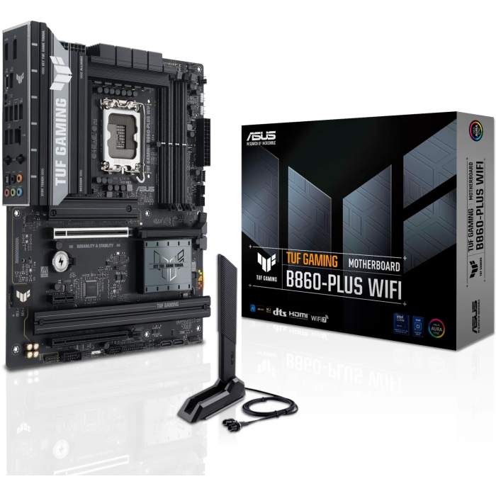 Matična ploča ASUS TUF GAMING B860-PLUS WIFI, Intel B860, LGA1851, DDR5, PCIe 5.0, Wi-Fi 7, ATX