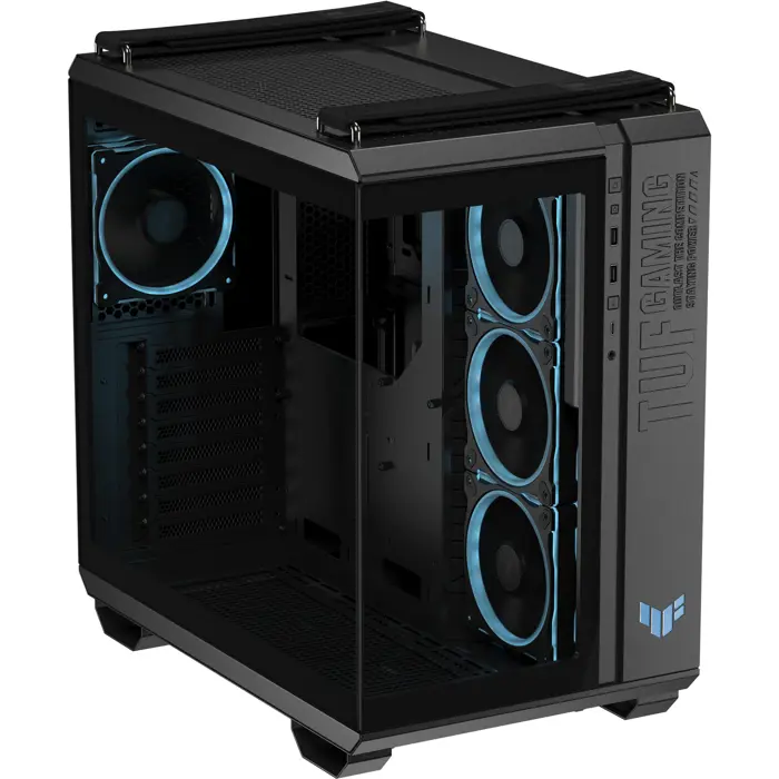 ASUS TUF GAMING GT502 HORIZON ARGB, tower case black, tempered glass x 2