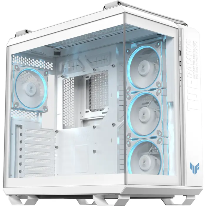 ASUS TUF GAMING GT502 HORIZON ARGB, tower case white, tempered glass x 2