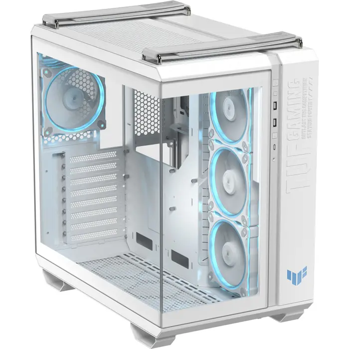 ASUS TUF GAMING GT502 HORIZON ARGB, tower case white, tempered glass x 2