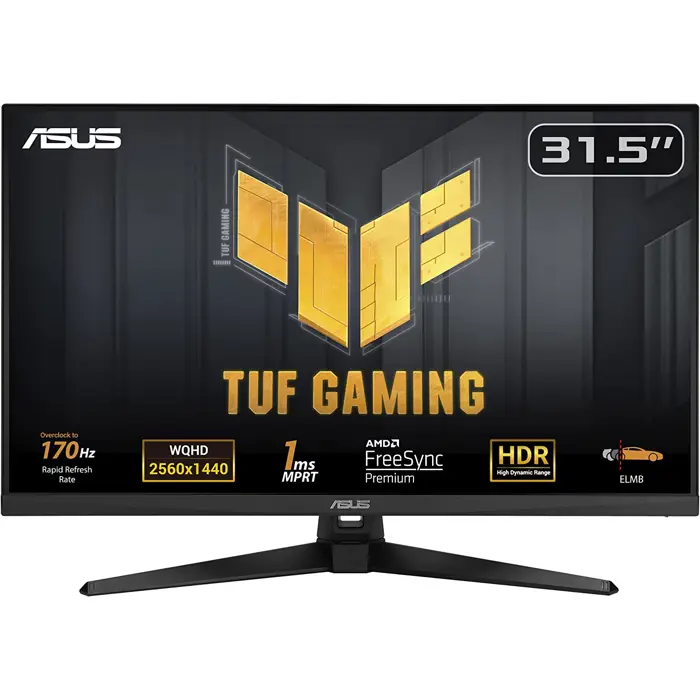 ASUS TUF Gaming VG32AQA1A, gaming monitor (80 cm (32 inch), black, QHD, Adaptive-Sync, HDR, 170Hz panel)