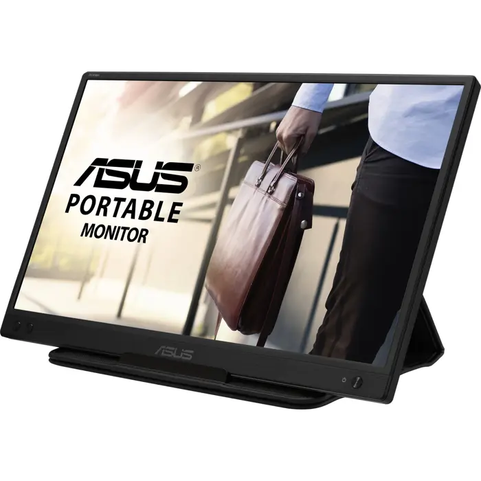 ASUS ZenScreen MB166C, LED monitor - 16 - black, FullHD, USB-C, pivot)