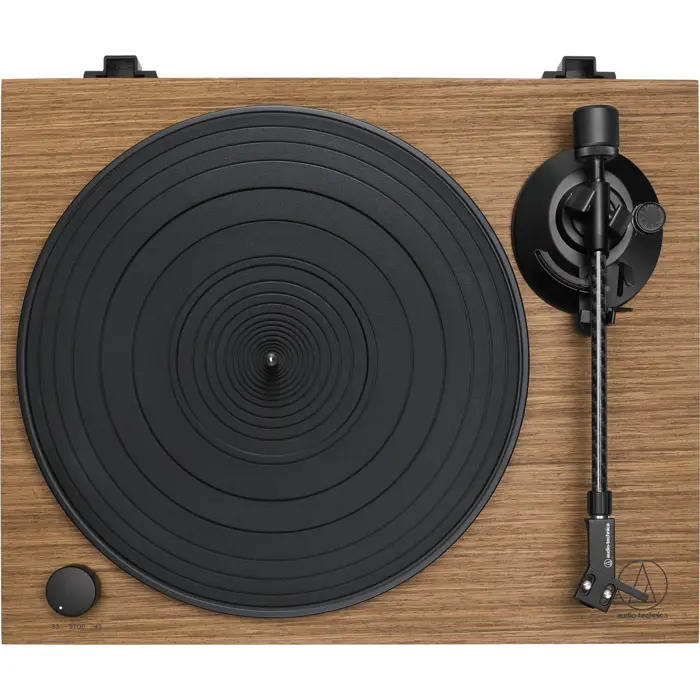Audio-Technica AT-LPW40WN, record player (black/wood, integrated phono preamplifier, manual operation)