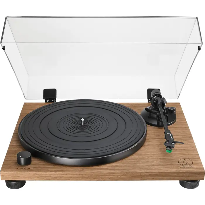 Audio-Technica AT-LPW40WN, record player (black/wood, integrated phono preamplifier, manual operation)
