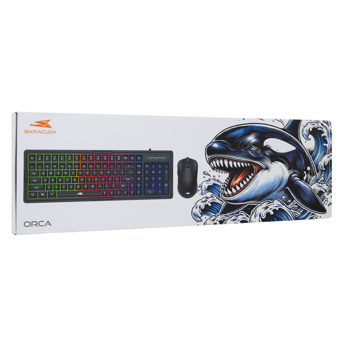 BARACUDA 2u1 gaming set BGC-011 ORCA tipkovnica+miš crni