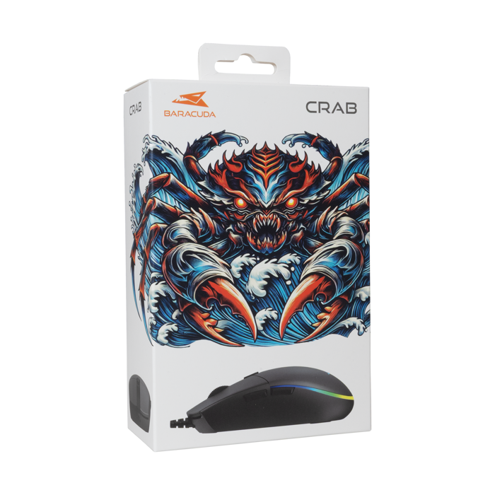 BARACUDA gaming miš BGM-111 CRAB 3.200dpi crni