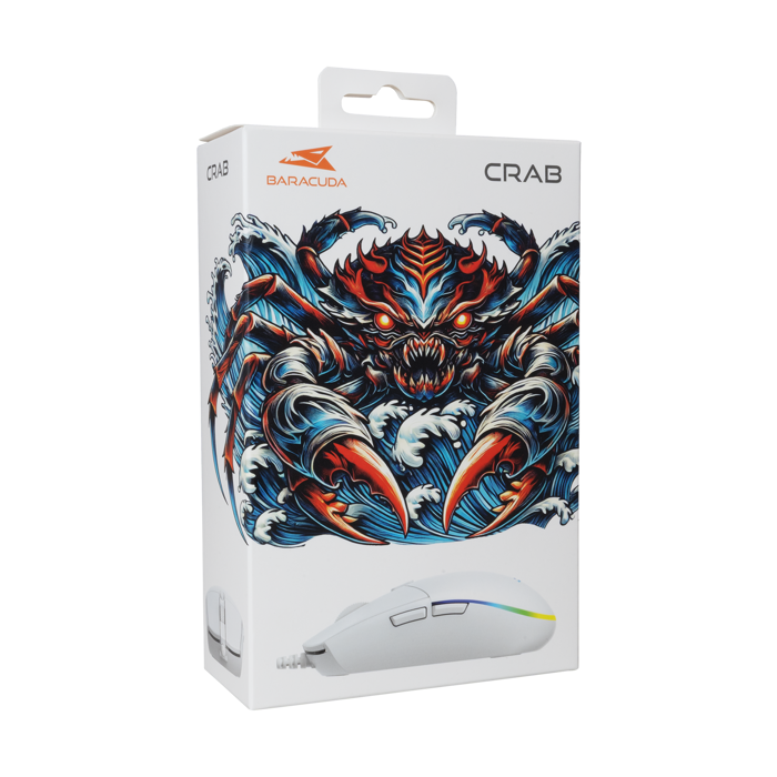 BARACUDA gaming miš BGM-112 CRAB 3.200dpi bijeli