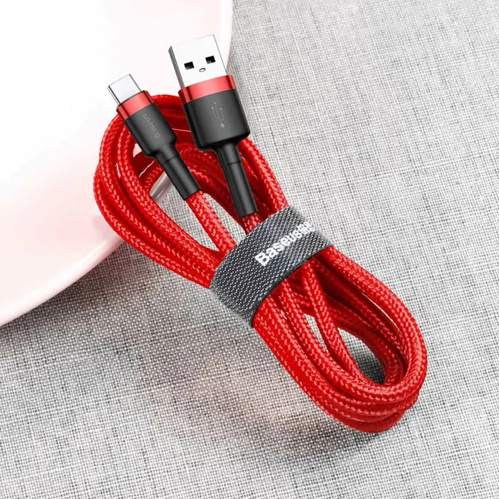Baseus 6953156278219 mobile phone cable Red 1 m USB A USB C
