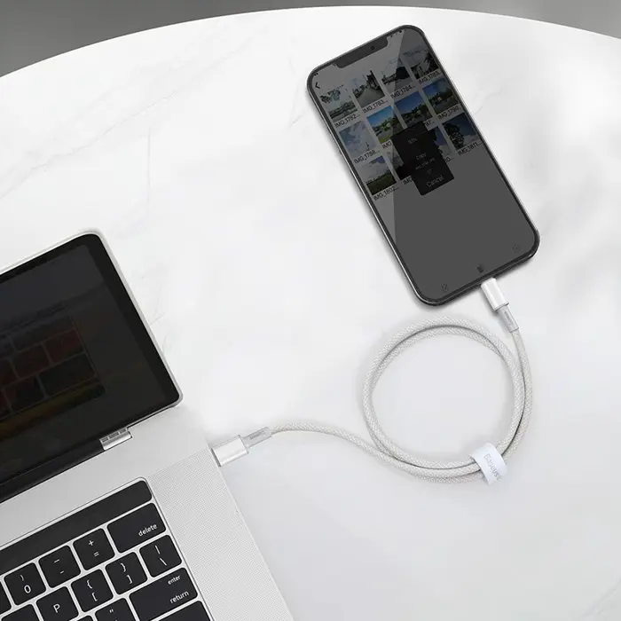 BASEUS USB-C TO LIGHTNING CABLE 20W, 5A, 1M(WHITE)