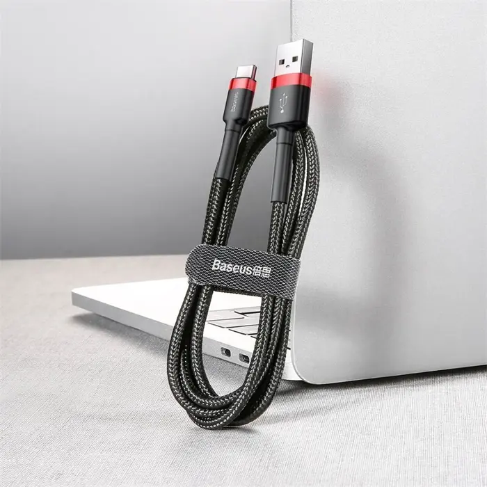 BASEUS USB TO USB-C CABLE CAFULE 2M (RED-BLACK)