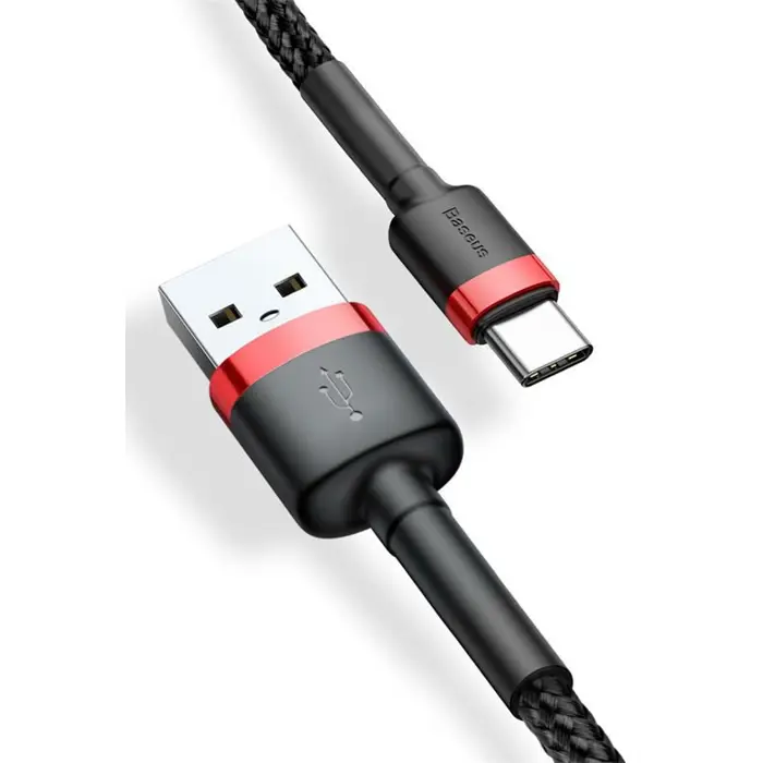 BASEUS USB TO USB-C CABLE CAFULE 2M (RED-BLACK)