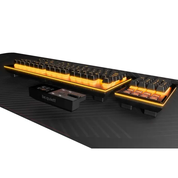 be quiet! Dark Mount modularna mehanička tipkovnica, Silent Linear prekidači, 8 zaslonskih tipki, Media Dock, ARGB osvjetljenje, PBT tipke – crna