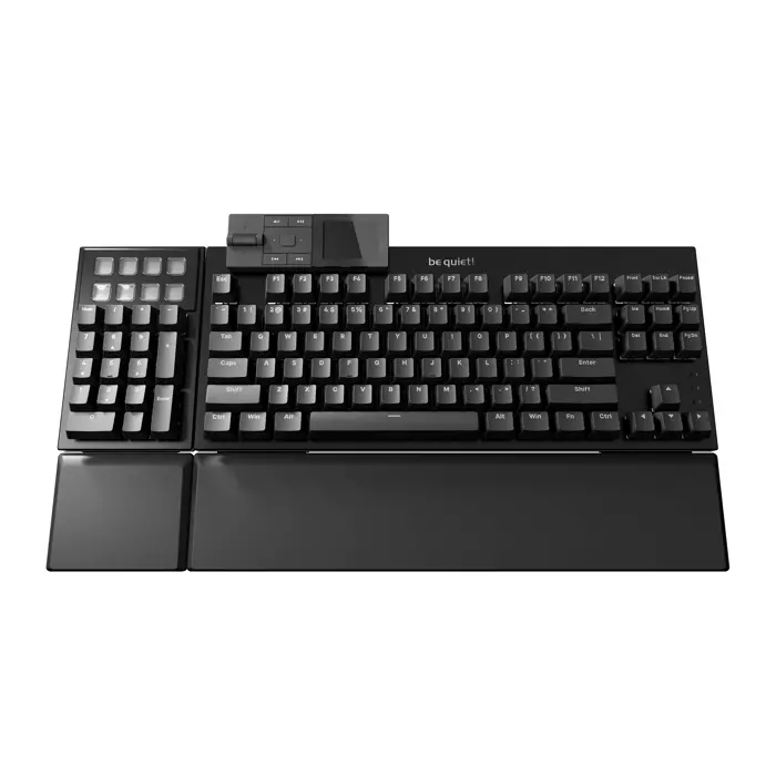 be quiet! Dark Mount modularna mehanička tipkovnica, Silent Linear prekidači, 8 zaslonskih tipki, Media Dock, ARGB osvjetljenje, PBT tipke – crna