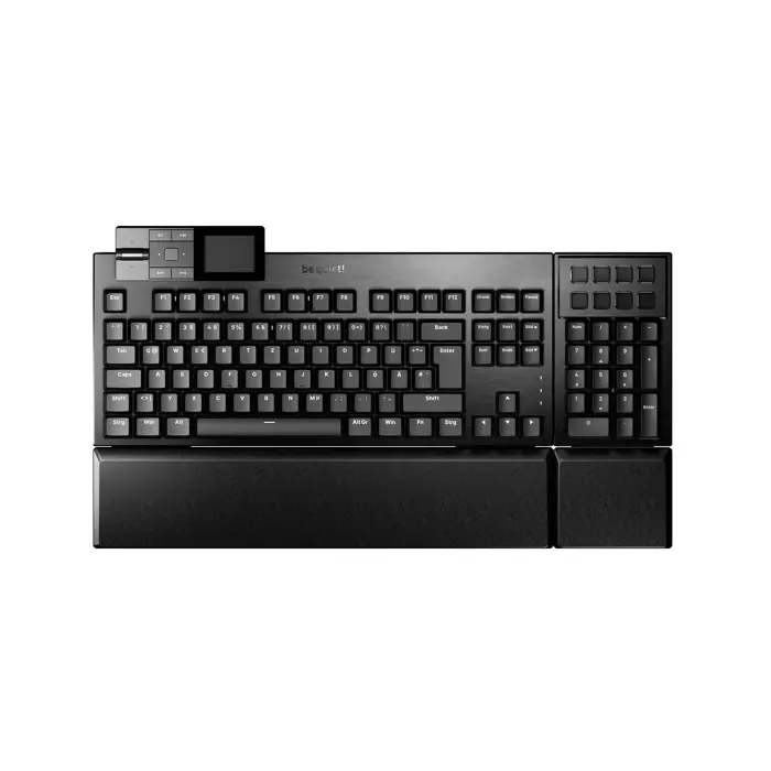 be quiet! Dark Mount modularna mehanička tipkovnica, Silent Linear prekidači, 8 zaslonskih tipki, Media Dock, ARGB osvjetljenje, PBT tipke – crna