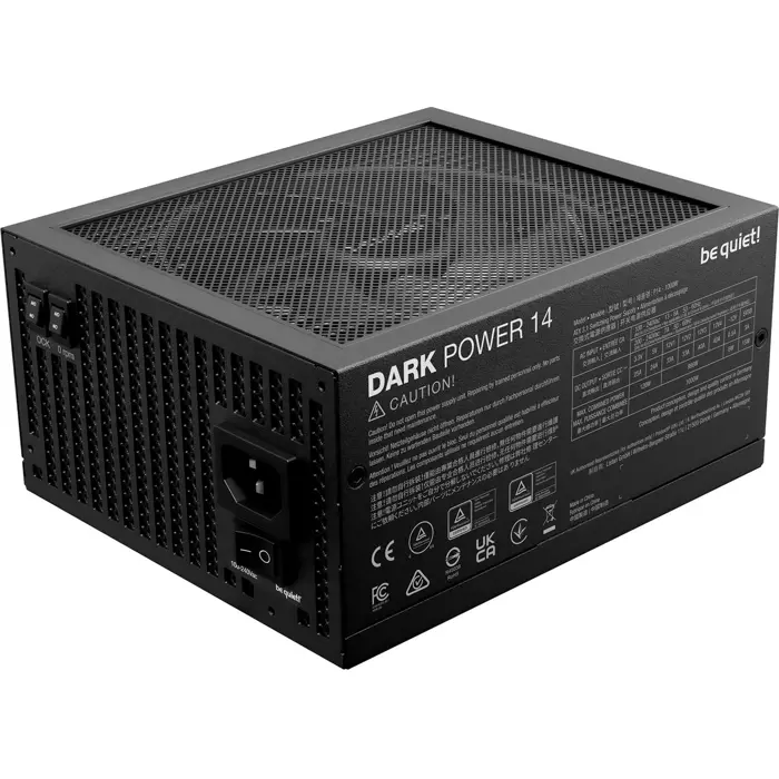 be quiet! DARK POWER 14 1000W, PC power supply black, 1x 12-pin high power GPU, 4x PCIe, cable management, 1000 watts