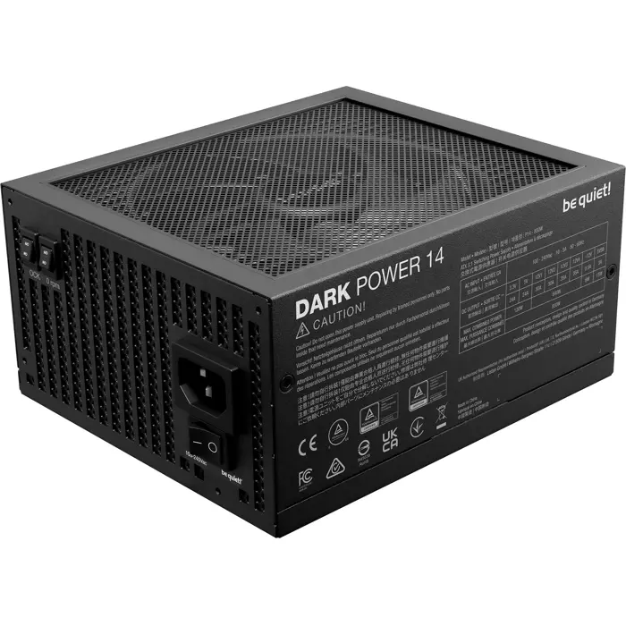 be quiet! DARK POWER 14 850W, PC power supply, black, 1x 12-pin high-power GPU, 4x PCIe, cable management, 850 watts