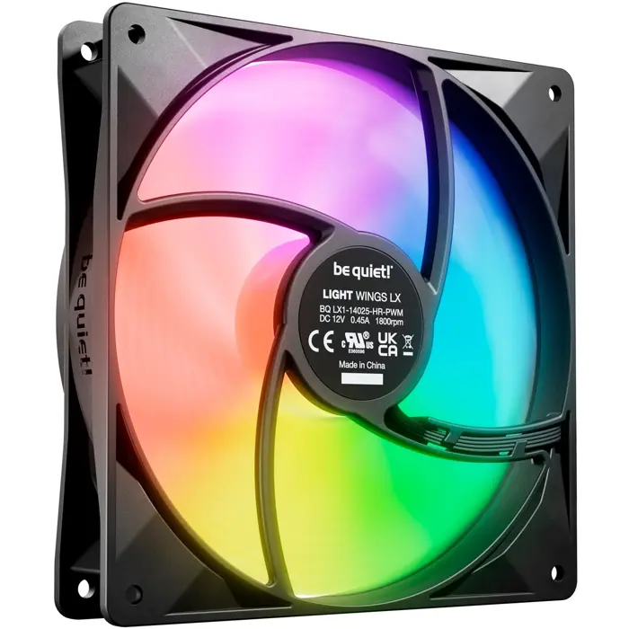 be quiet! Light Wings LX 140mm PWM high-speed triple pack, case fan (black, pack of 3)