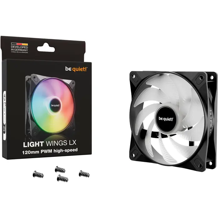 be quiet! Light Wings LX PWM high-speed 120 mm, case fan (black)