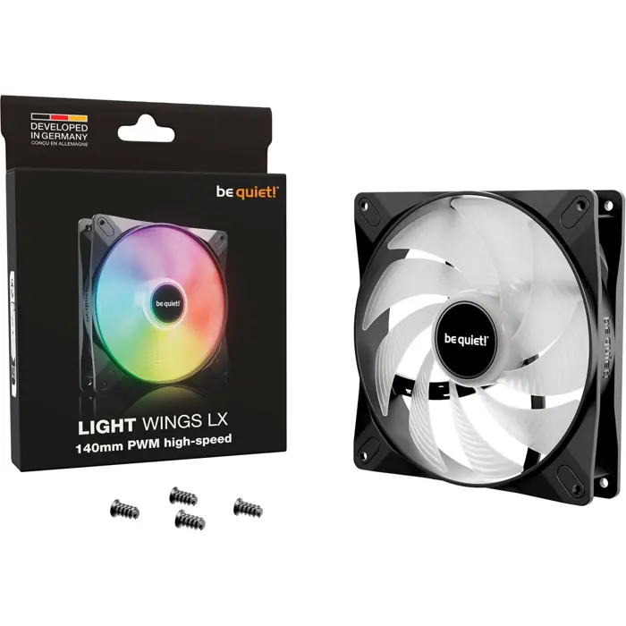 be quiet! Light Wings LX PWM high-speed 140 mm, case fan (black)