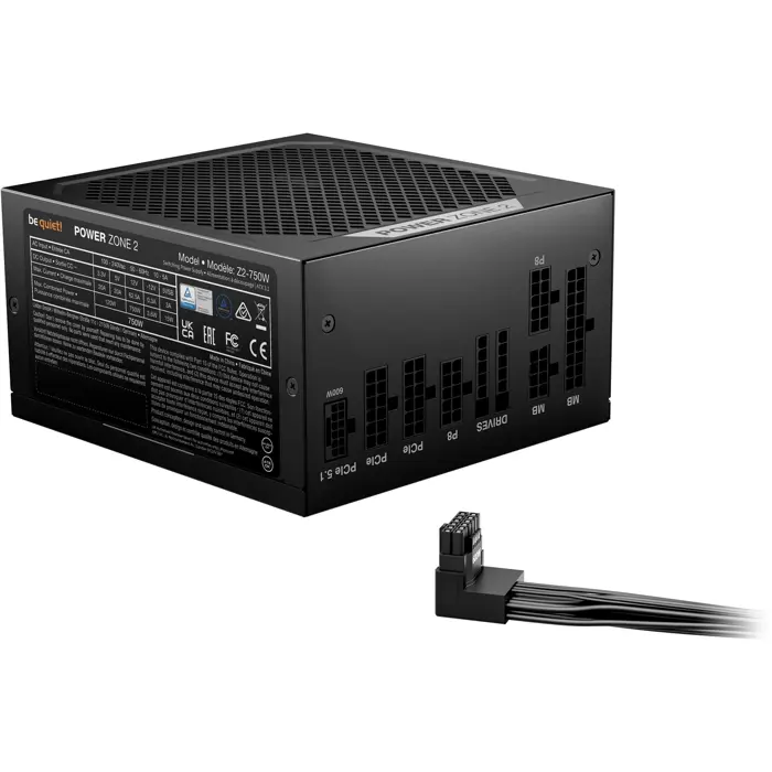 Be quiet POWER ZONE 2 750W (black, 1x 12 pin high power GPU, 3x PCIe, 750 watts)