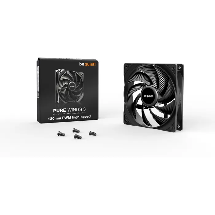 be quiet! Pure Wings 3 120mm PWM high-speed, case fan (black)