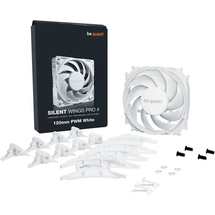 be quiet! Silent Wings Pro 4 120mm PWM White, case fan (white)