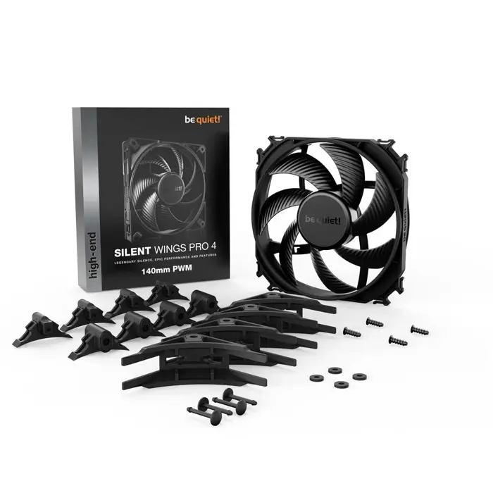 be quiet! Silent Wings PRO 4 PWM 140x140x25, case fan (black)