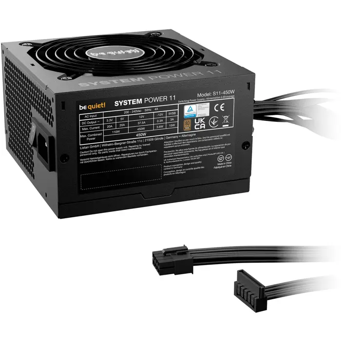 be quiet! System Power 11 450W ATX3.1, PC power supply black, 2x PCIe, 450 Watts