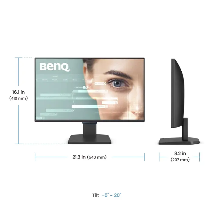 BenQ GW2490C (60.5 cm (23.8 inches), black, FullHD, IPS, HDMI, DP, USB-C, speakers, 144Hz panel)