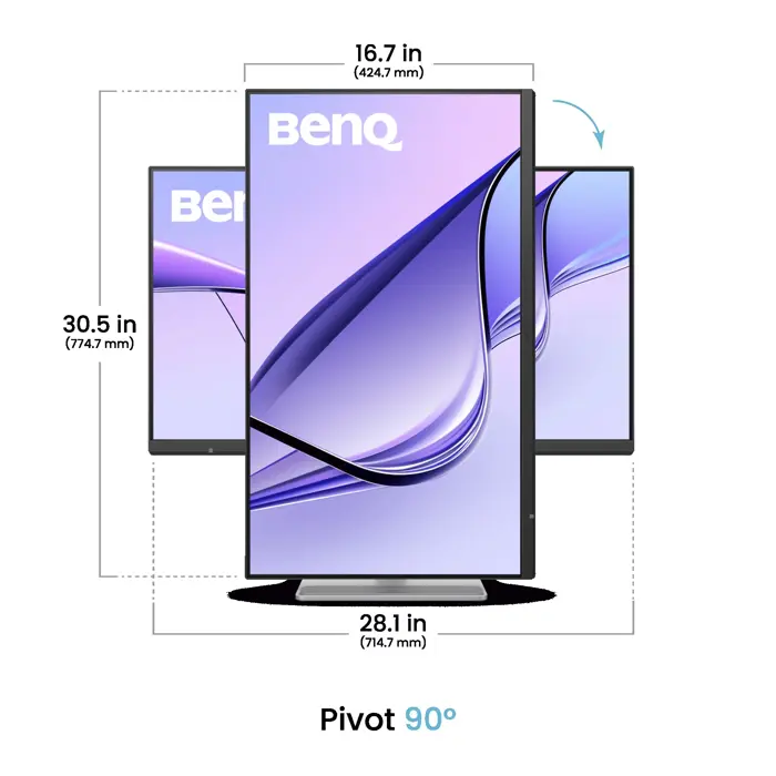BenQ MA320UG (80 cm (31.5 inches), silver, 4K UHD, IPS, HDMI, DisplayPort, Thunderbolt, KVM switch, HDR, 120Hz panel)