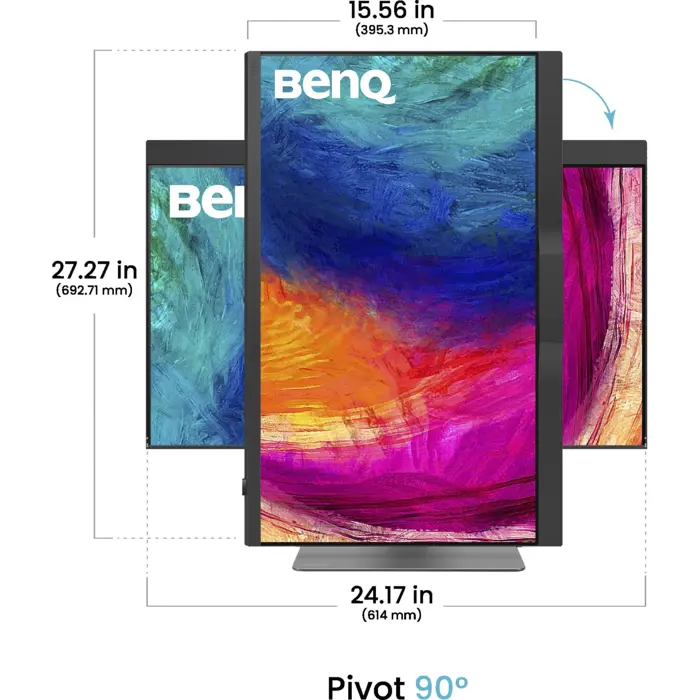 BenQ PD2770U (68.6 cm (27 inches), black, UltraHD/4K, IPS, HDMI, DP, USB-C, USB hub, KVM)