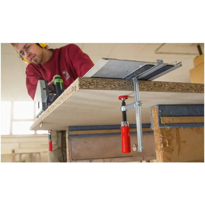 BESSEY all-steel table clamp GTR12 (silver/red, 120/60, for guide rails)
