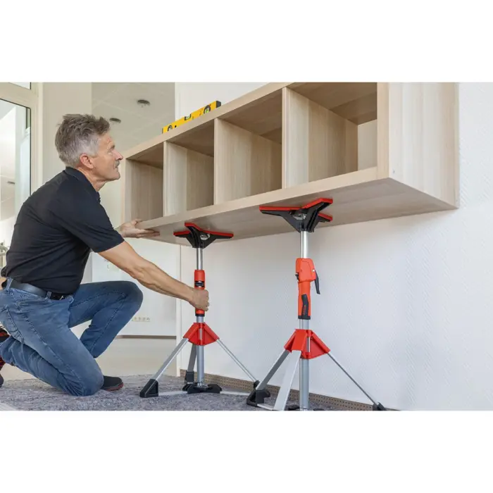 BESSEY ceiling and assembly support STE90 (silver/red, 575mm - 910mm, with pump handle)