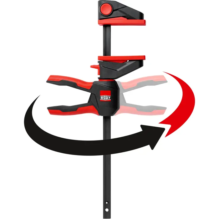 BESSEY one-hand clamp with rotating handle EZ360-60 (black/red, 600 / 80)