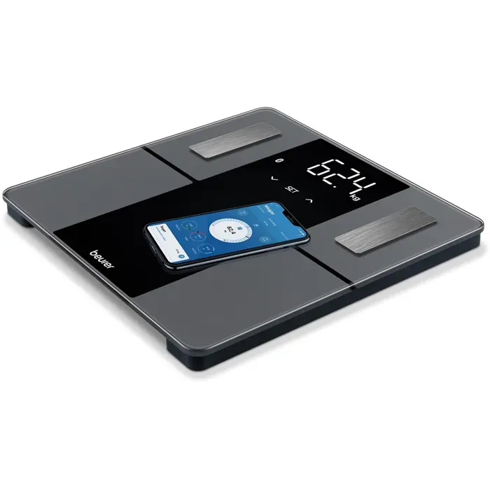 Beurer diagnostic scale BF 500 Super Black Edition (grey/black, Bluetooth)