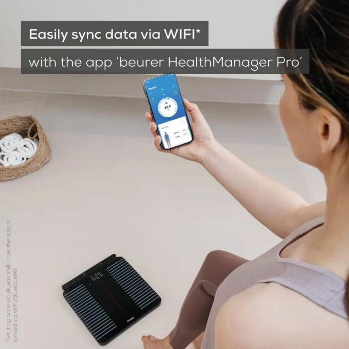 Beurer diagnostic scale BF 990 with handset black, WIFI / Bluetooth