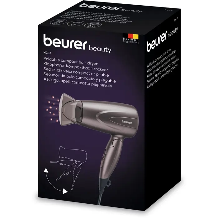 Beurer HC 17, hair dryer (gray, travel hair dryer)