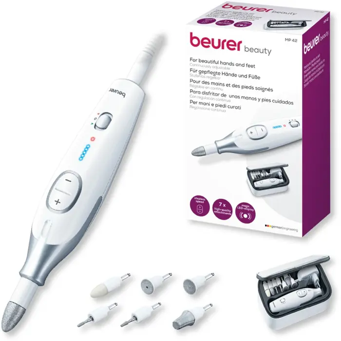 Beurer MP 42 manicure / pedicure set - nail care - white / silver