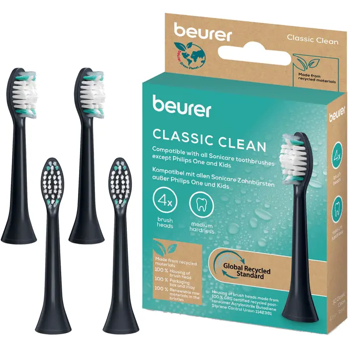 Beurer SC Classic Clean Green Planet (black, pack of 4)