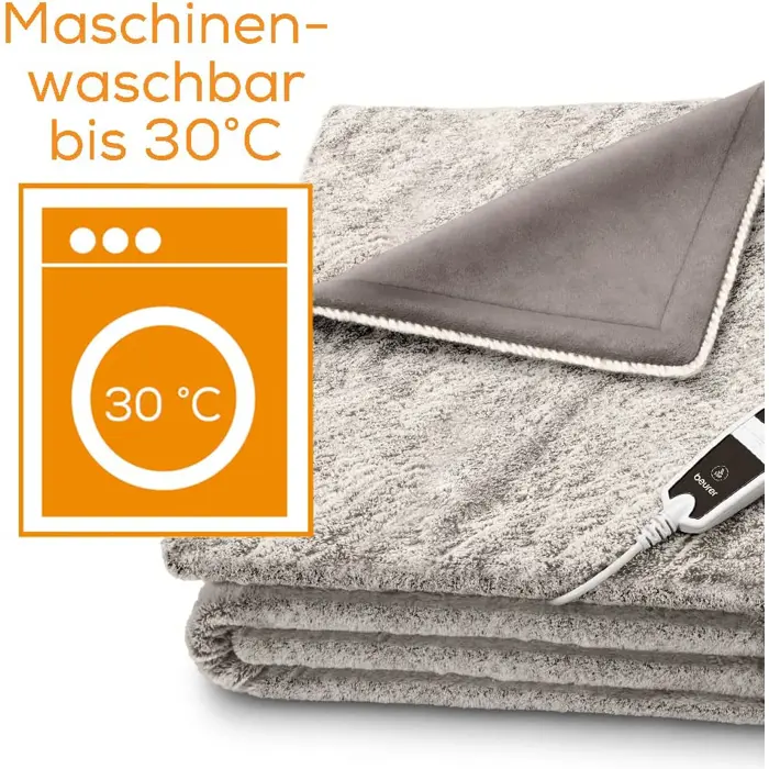 Beurer XXL Heat blanket HD 150 Nordic, electric blanket (grey, 150 x 200 cm)