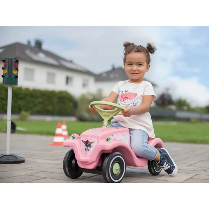 BIG Bobby Classic Flower - pink / light green - Car
