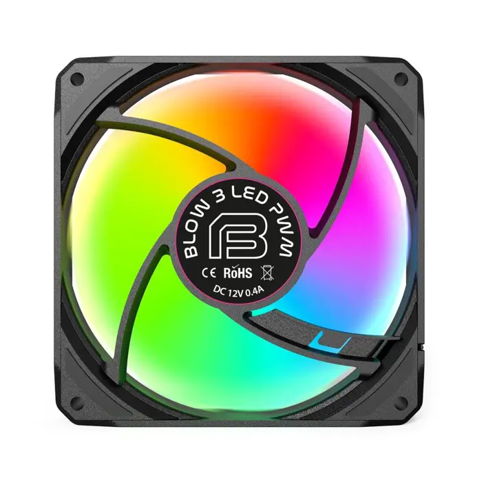 BIT FORCE 3 LED PC ventilator BLOW PWM šareni