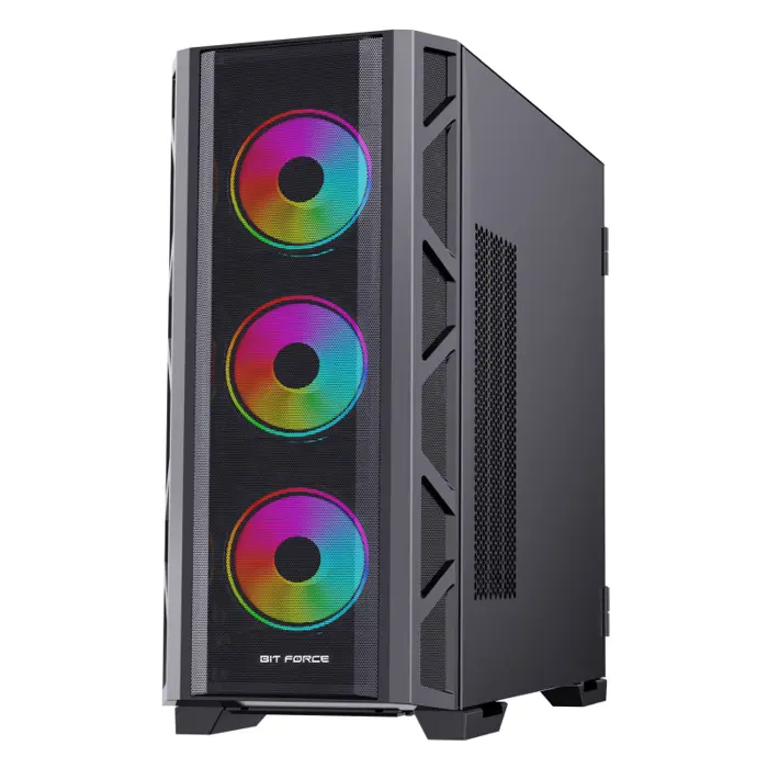 Bit Force GIANT ARGB-TM4 Gaming E-ATX, Full-Tower kućište bez napajanja, crno