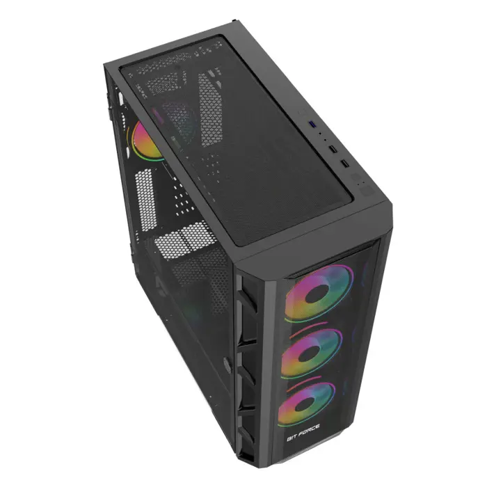 Bit Force GIANT ARGB-TM4 Gaming E-ATX, Full-Tower kućište bez napajanja, crno
