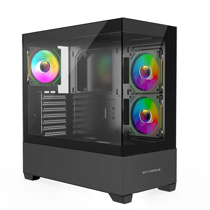 BIT FORCE Mid Tower ARGB Gaming PC kućište SPARK ARGB-TG3