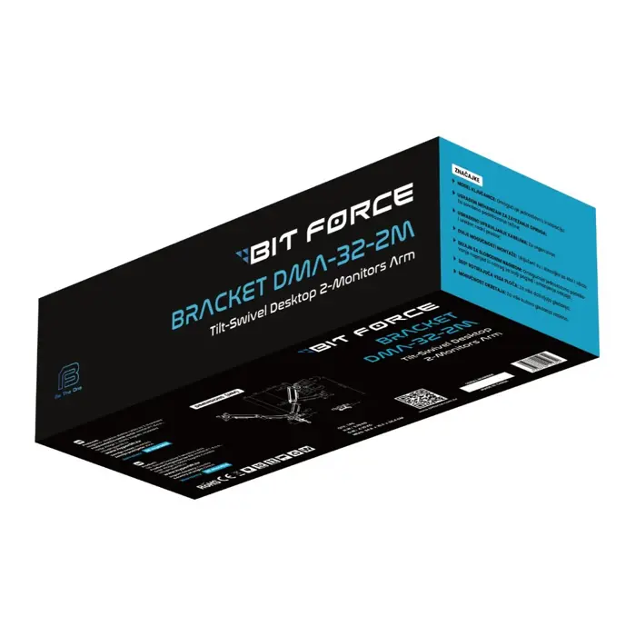 BIT FORCE nagibno-okretna stolna ručka za 2 monitora BRACKET DMA-32-2M