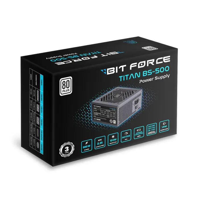 BIT FORCE napajanje 500W 80PLUS TITAN BS-500 ATX 2.31